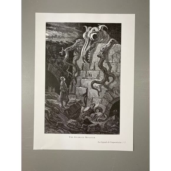 Dore, Gnarled Monster, Roland's Descent, Croquemitaine, Print, ~ 240707-WH 292 - Picture 2 of 4